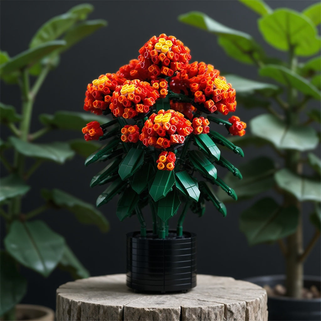 Hortensia Orange Flamboyant - À assembler avec zénitude
